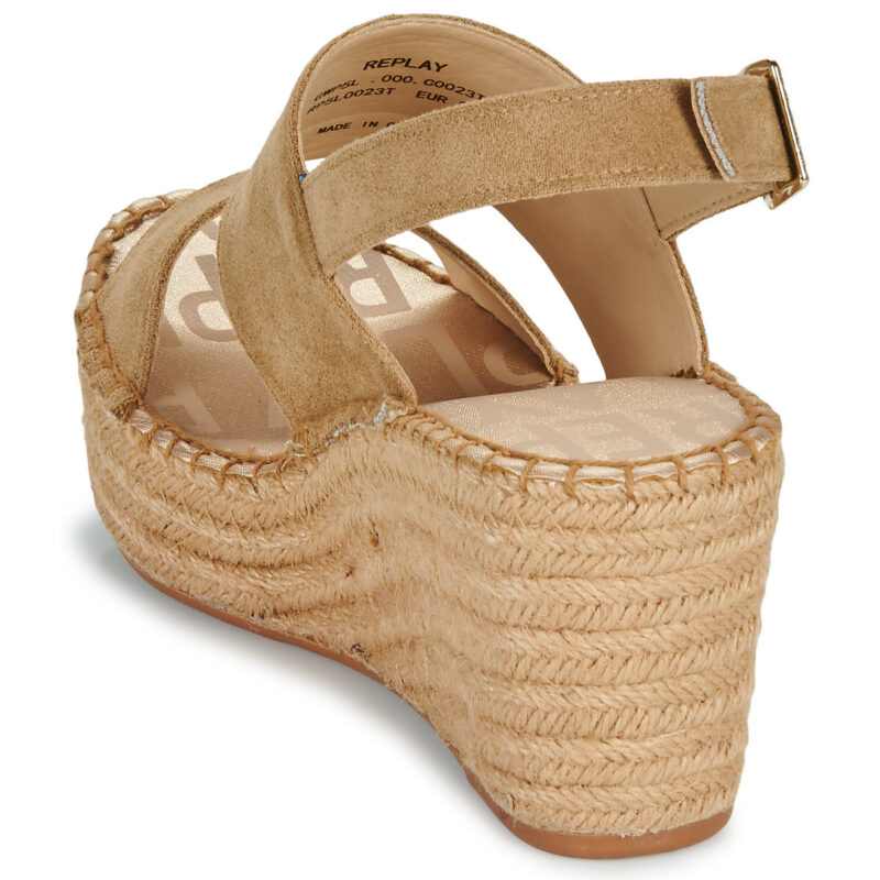 Replay GWP5L-001-C0023T-002 Beige Sandali con zeppa Donna - 5