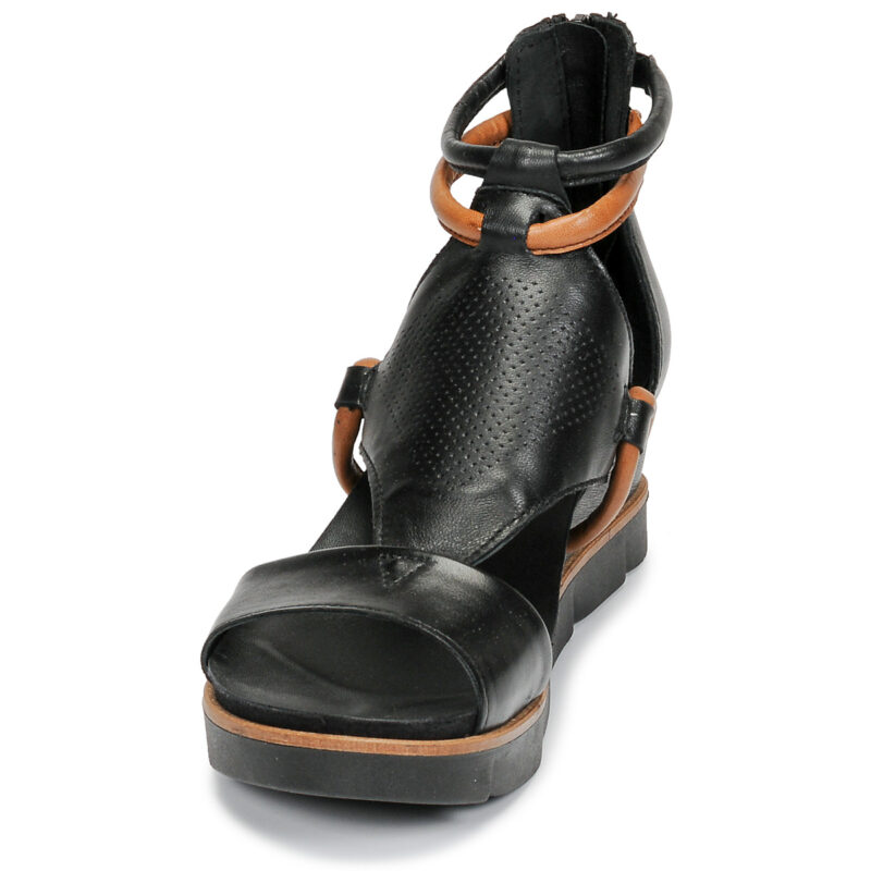 Dream in Green LIRABIEN Schwarze Keilsandalen Damen - 3