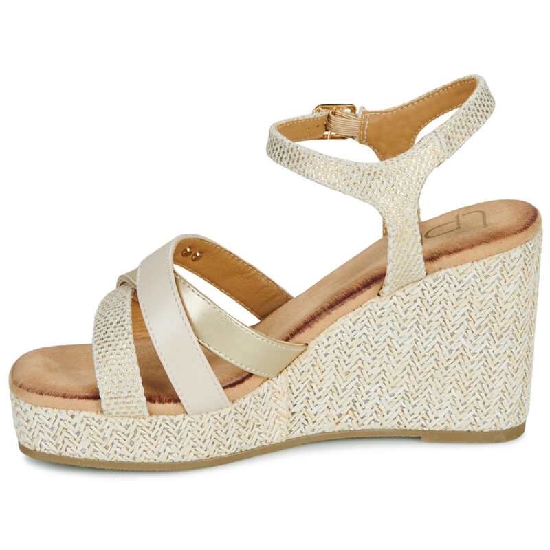 Les Petites Bombes LUNA Oro Sandali con zeppa Donna - 4