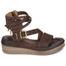 Airstep / AS98 SALIS JEWEL Braune Keilsandalen Damen - 2