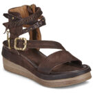 Airstep / AS98 SALIS JEWEL Braune Keilsandalen Damen - 1