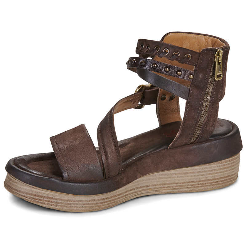 Airstep / AS98 SALIS JEWEL Braune Keilsandalen Damen - 4