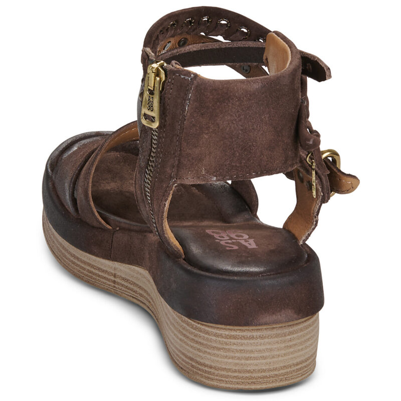 Airstep / AS98 SALIS JEWEL Braune Keilsandalen Damen - 5