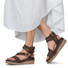 Airstep / AS98 SALIS JEWEL Braune Keilsandalen Damen - 8