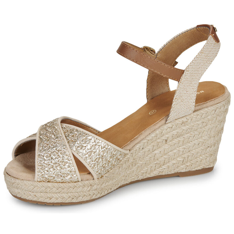 Tom Tailor THERESA Oro Sandali con zeppa Donna - 4