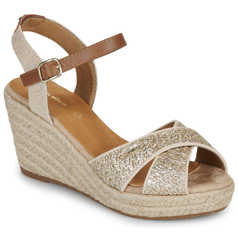 Tom Tailor THERESA Oro Sandali con zeppa Donna - 1