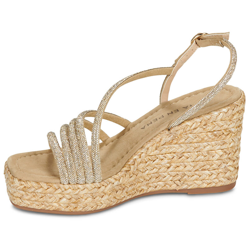 ALMA EN PENA V2651109 Beige Sandali con zeppa Donna - 4