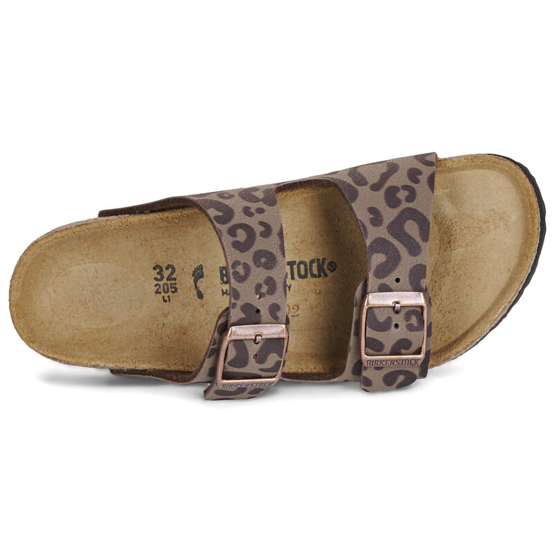 BIRKENSTOCK Arizona Birko-flor / Print / Leo / Stretto Marrone Ciabatta Bambina - 6
