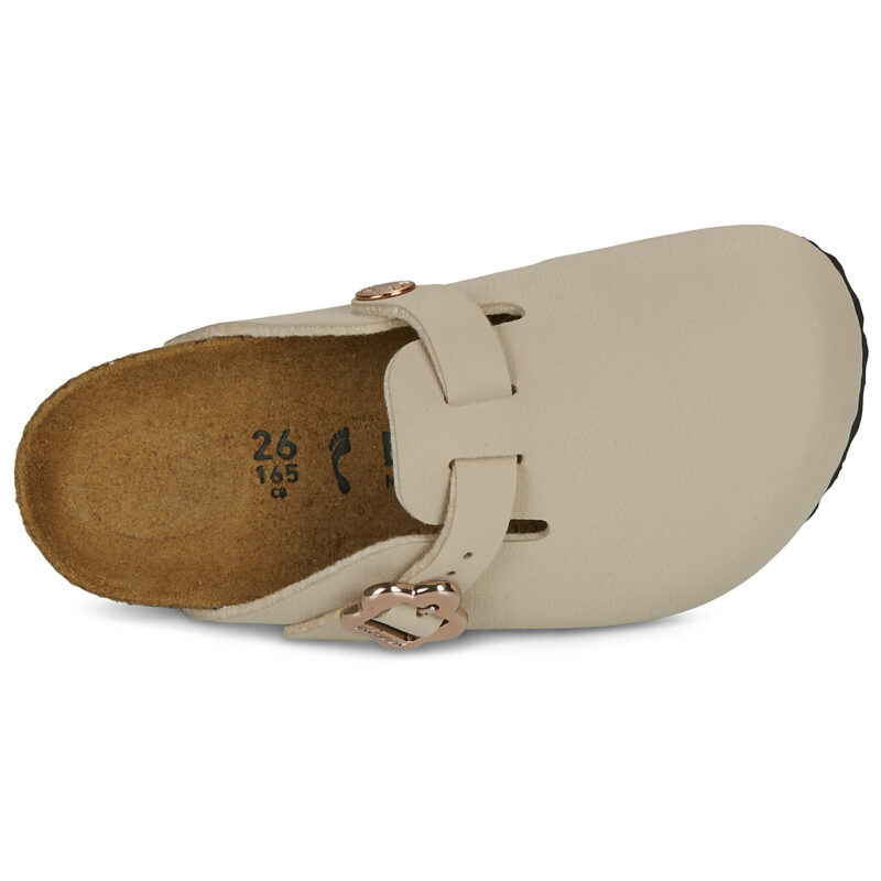 BIRKENSTOCK Boston Kids Flower Buckle Birko-flor / Sandcastle / Stretto Beige Zoccoli Bambina - 6