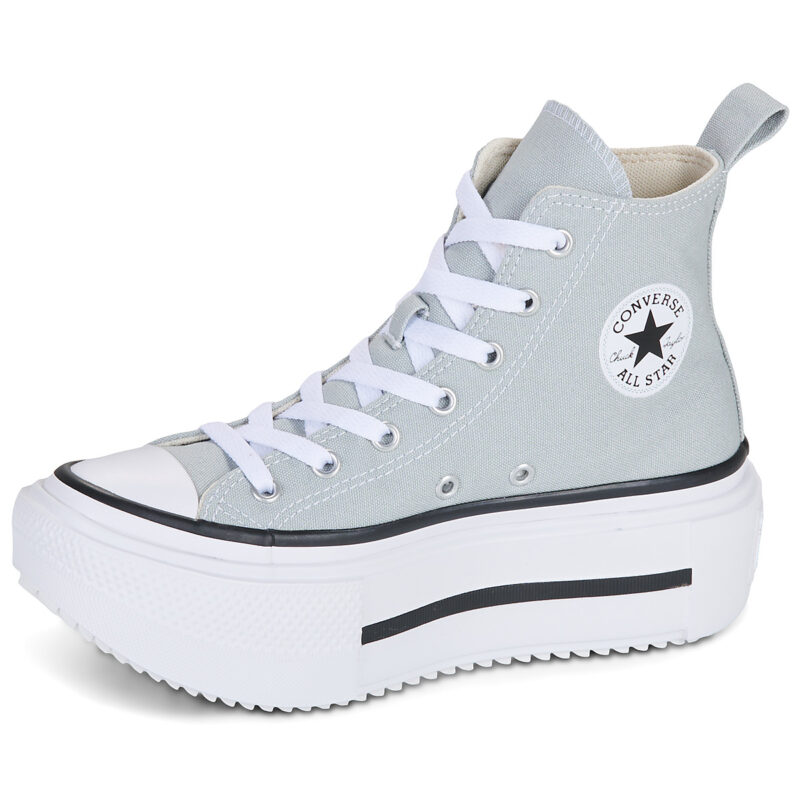 Converse Chuck Taylor All Star Lift Double Stack Grigio - Sneakers Bambina - 4