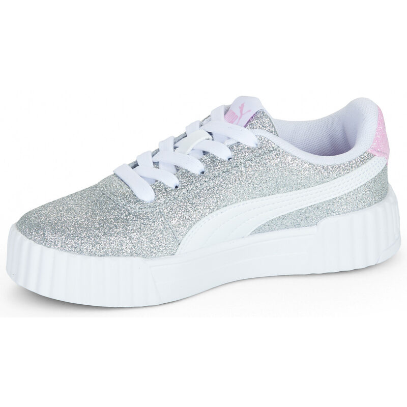 Puma Carina 3.0 Glitz PS Argento - Sneakers Bambina - 4