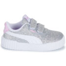 Puma Carina 3.0 Glitz V Inf Argento - Sneakers Bambina - 2