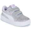 Scarpe bambini ragazza Puma  Carina 3.0 Glitz V Inf  Argento Puma 4070032605395