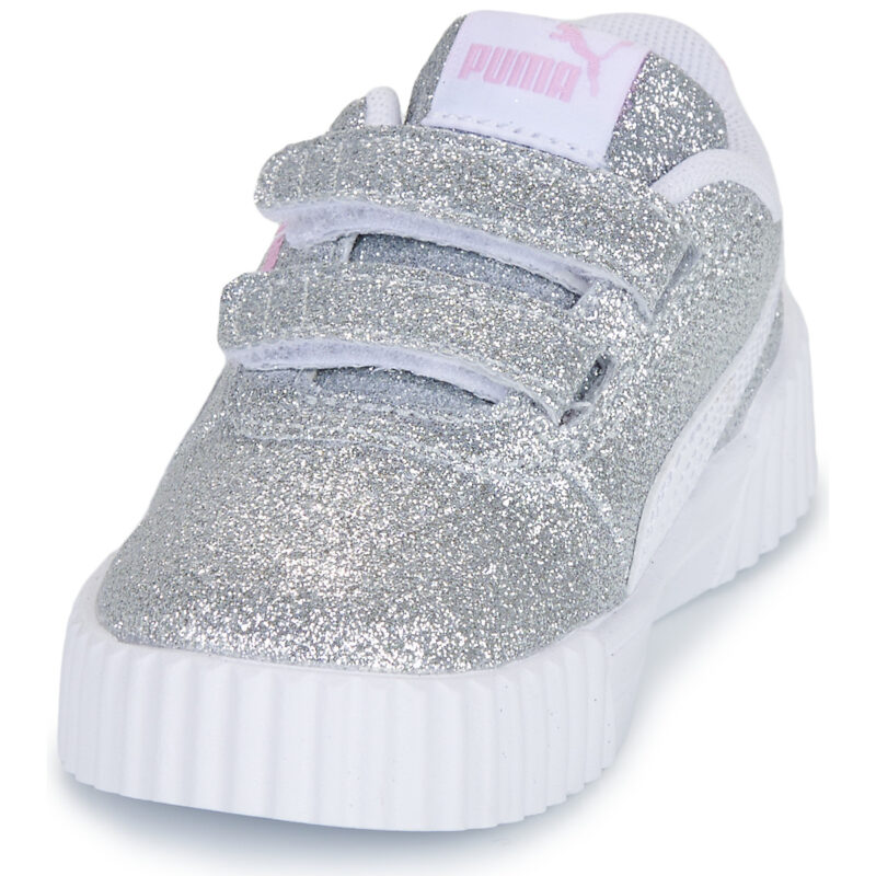 Puma Carina 3.0 Glitz V Inf Argento - Sneakers Bambina - 3