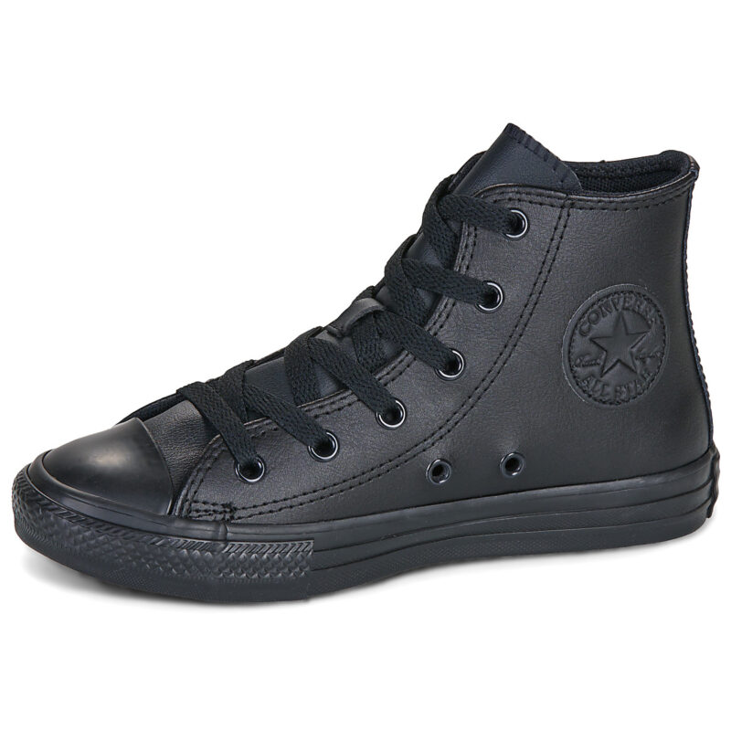 Converse CHUCK TAYLOR ALL STAR LEATHER Nero - Sneakers Bambino - 4