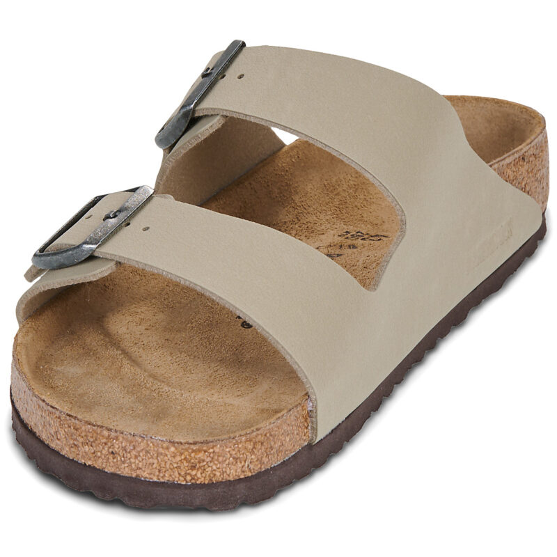 BIRKENSTOCK Arizona Birko-flor / Khaki / Nero / Brown / Regular Ciabatta Uomo - 3