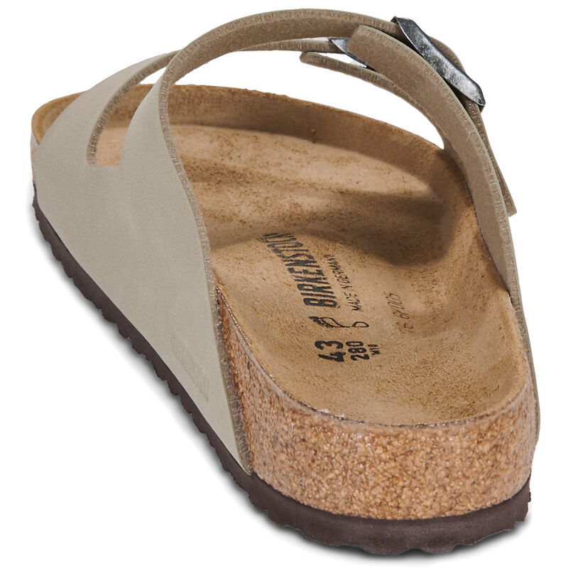 BIRKENSTOCK Arizona Birko-flor / Khaki / Nero / Brown / Regular Ciabatta Uomo - 5