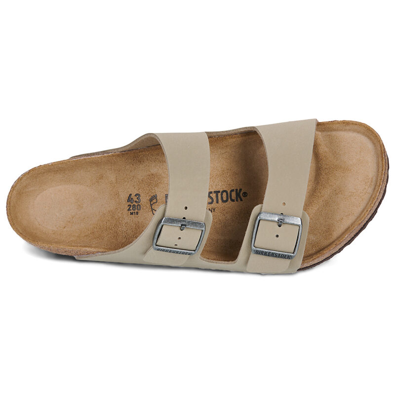 BIRKENSTOCK Arizona Birko-flor / Khaki / Nero / Brown / Regular Ciabatta Uomo - 6