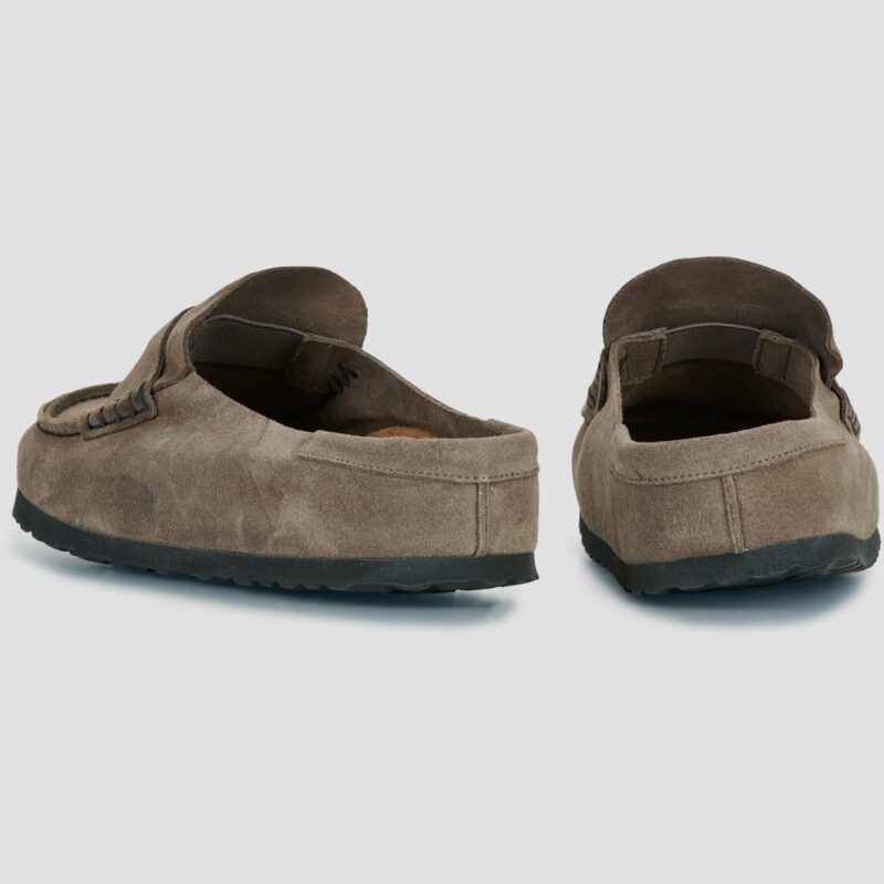 BIRKENSTOCK Naples Suede / Grigio / Stretto Marrone Zoccoli Uomo - 3
