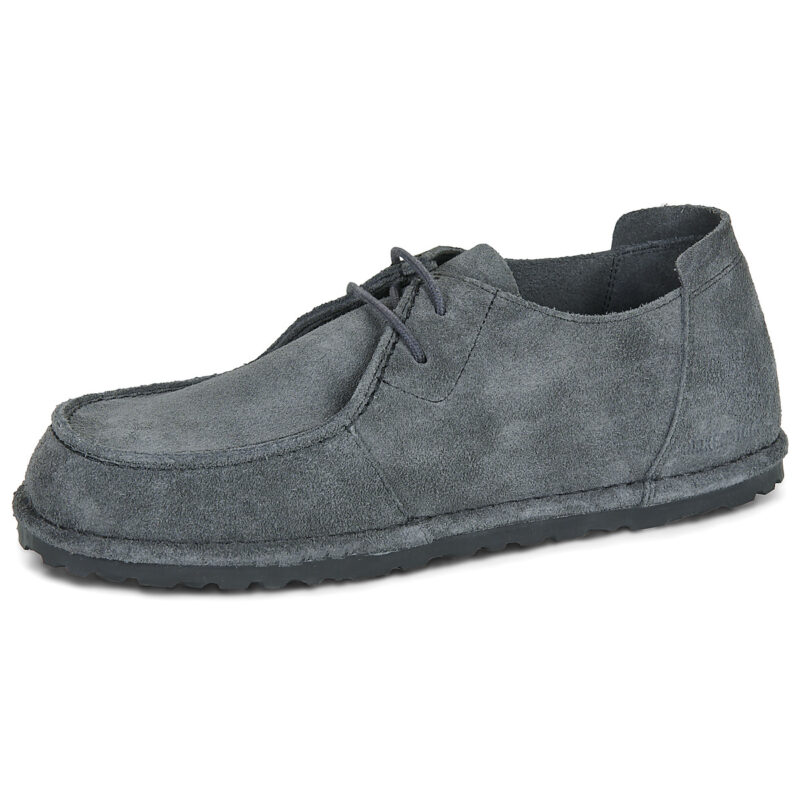 Birkenstock Utti Lace Suede / Charcoal / Regular Grigio Derby Uomo - 4