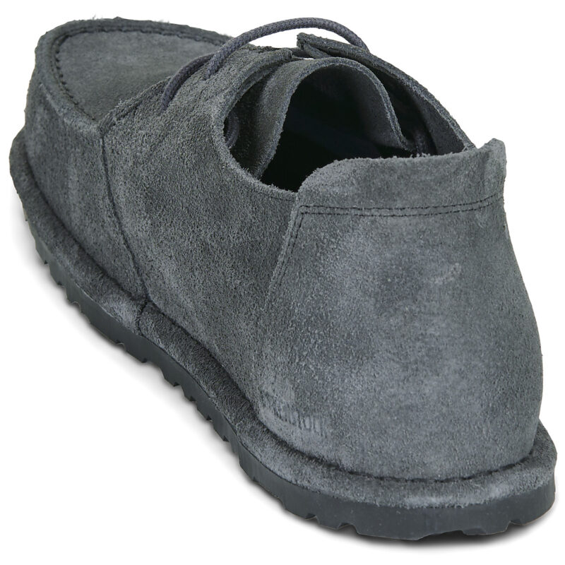 Birkenstock Utti Lace Suede / Charcoal / Regular Grigio Derby Uomo - 5