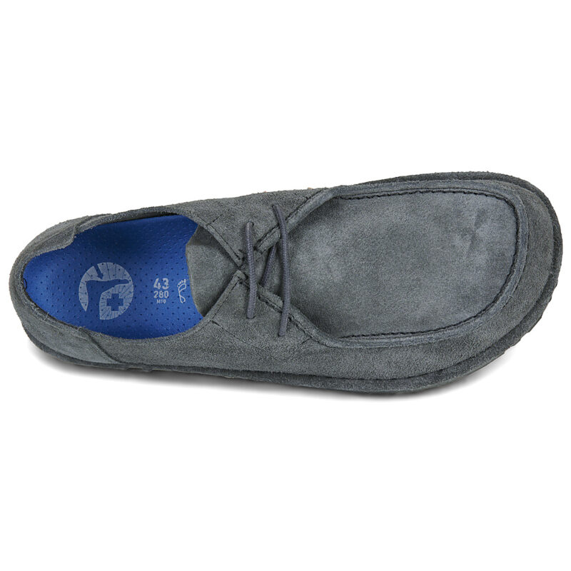 Birkenstock Utti Lace Suede / Charcoal / Regular Grigio Derby Uomo - 6
