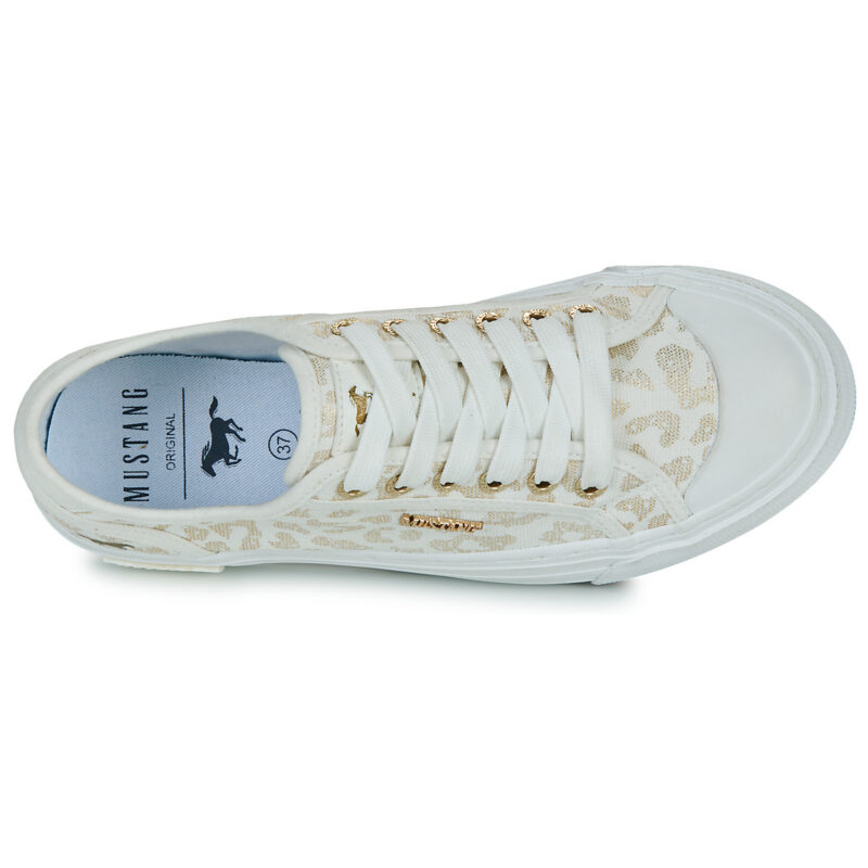Mustang 26M0232009-WHITE-GOLD Bianco Sneakers basse Donna - 6