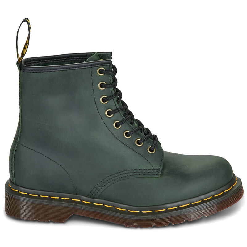Dr. Martens 1460 GREEN CRAZY HORSE Verde Stivaletti Donna - 2