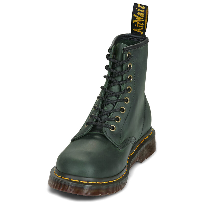 Dr. Martens 1460 GREEN CRAZY HORSE Verde Stivaletti Donna - 3