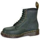 Dr. Martens 1460 GREEN CRAZY HORSE Verde Stivaletti Donna - 4