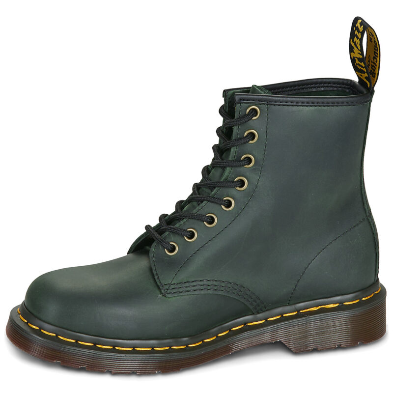 Dr. Martens 1460 GREEN CRAZY HORSE Verde Stivaletti Donna - 4