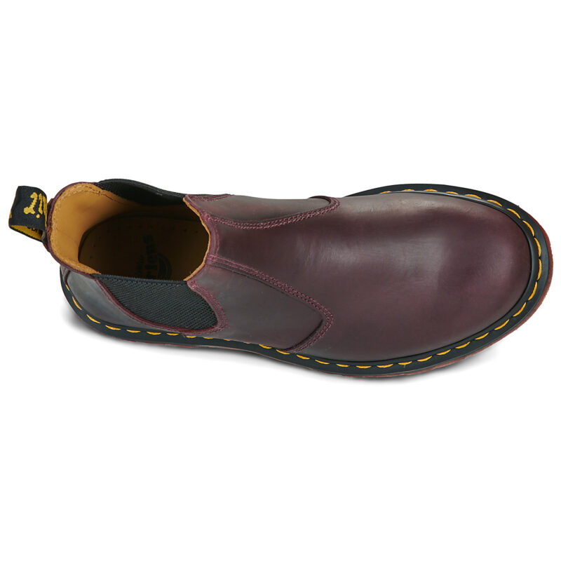 Dr. Martens 2976 YS CHERRY RED CRAZY HORSE Bordeaux Stivaletti Donna - 6
