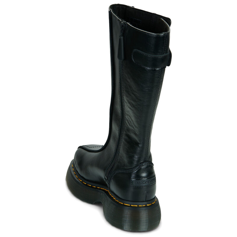 Dr. Martens BUZZ HIGH BOOT BLACK MILLED GLOSS Nero Stivaletti Donna - 5