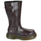 Dr. Martens BUZZ HIGH BOOT DARK BROWN MILLED GLOSS Marrone Stivaletti Donna - 2