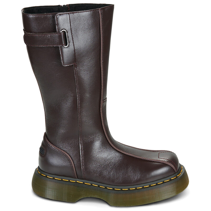 Dr. Martens BUZZ HIGH BOOT DARK BROWN MILLED GLOSS Marrone Stivaletti Donna - 2