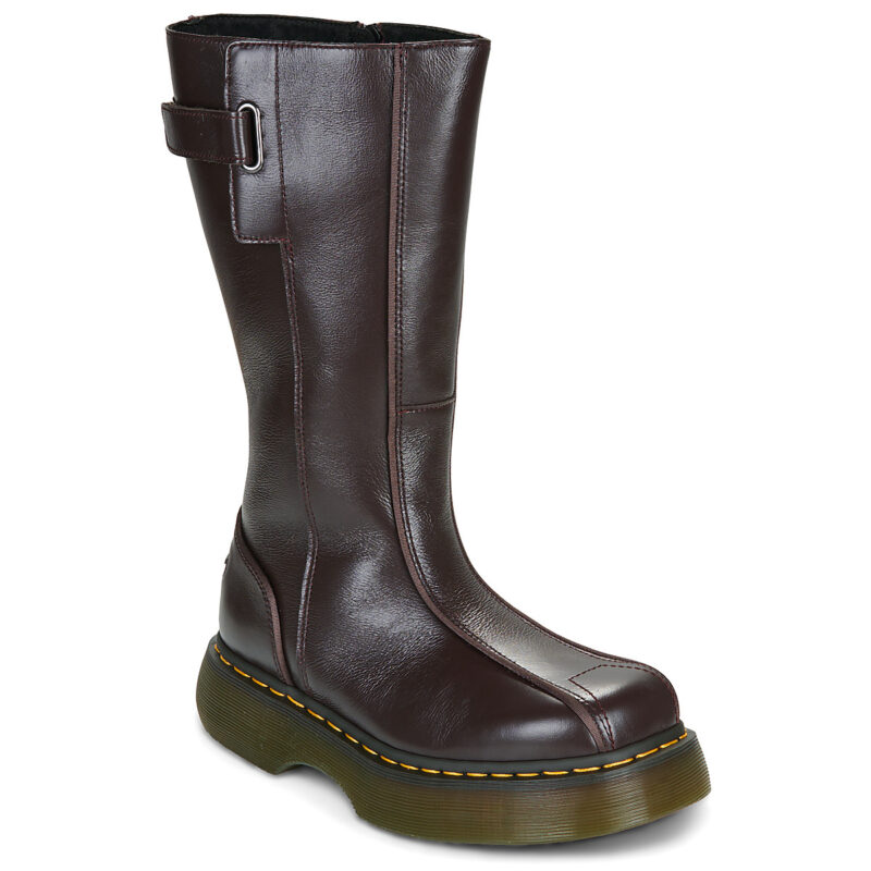 Dr. Martens BUZZ HIGH BOOT DARK BROWN MILLED GLOSS Marrone Stivaletti Donna - 1