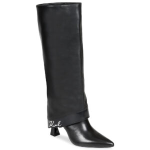 Stivali con tacco    DEBUTANTE Fold Down Hi Leg Boot  Nero