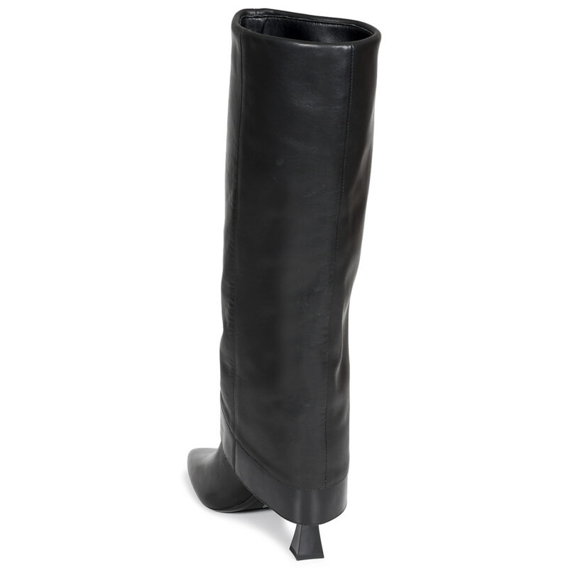Karl Lagerfeld DEBUTANTE Fold Down Hi Leg Boot Nero Stivali con tacco Donna - 5