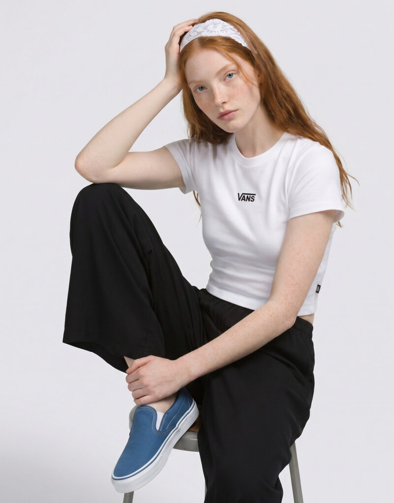 T-shirt Vans CAMERON SS TEE Bianco T-shirt maniche corte Donna - 2