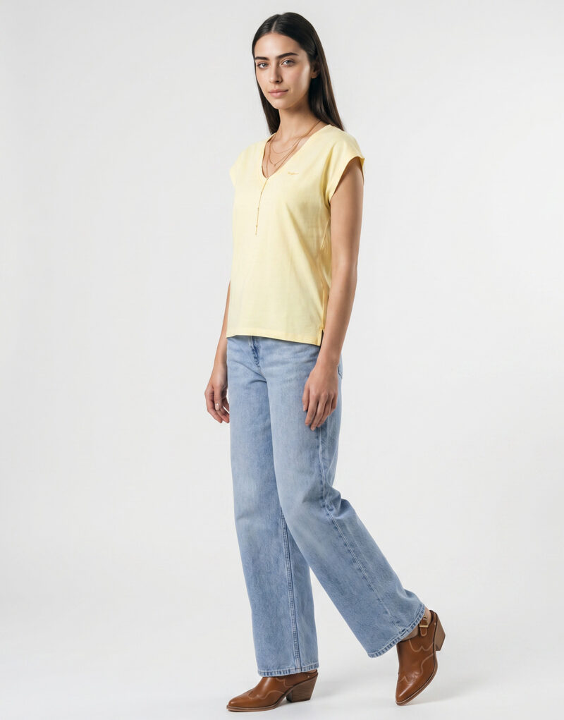 T-shirt Pepe jeans CLOE Giallo T-shirt maniche corte Donna - 3