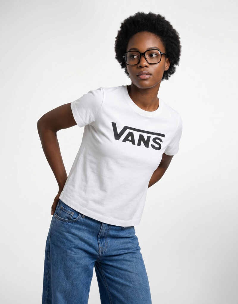 T-shirt Vans FLYING V CREW SS TEE Bianco T-shirt maniche corte Donna - 2