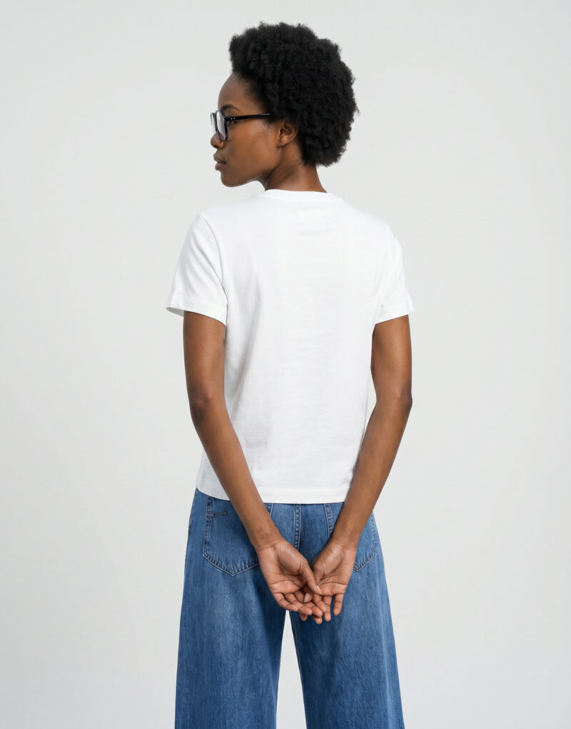 T-shirt Vans FLYING V CREW SS TEE Bianco T-shirt maniche corte Donna - 4