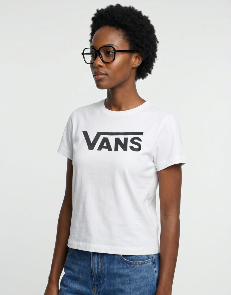T-shirt Vans FLYING V CREW SS TEE Bianco T-shirt maniche corte Donna - 5