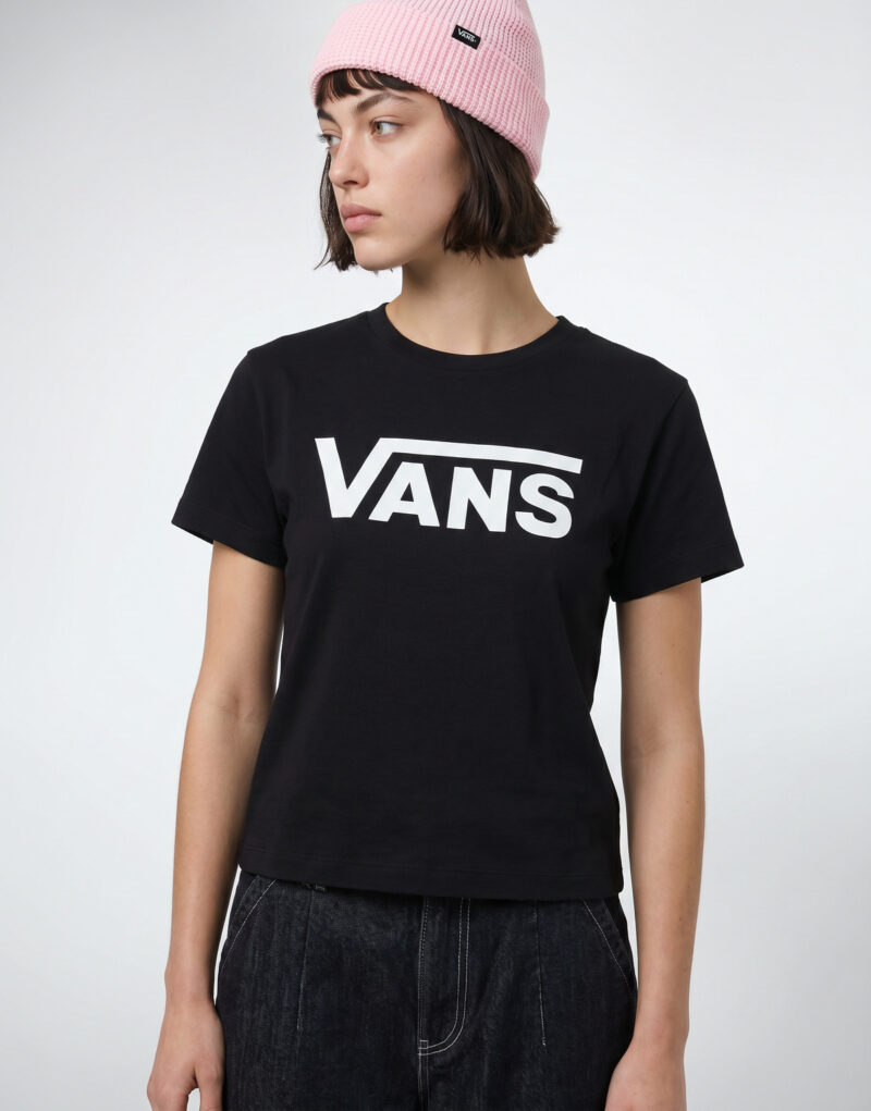 T-shirt Vans FLYING V CREW SS TEE Nero T-shirt maniche corte Donna - 2