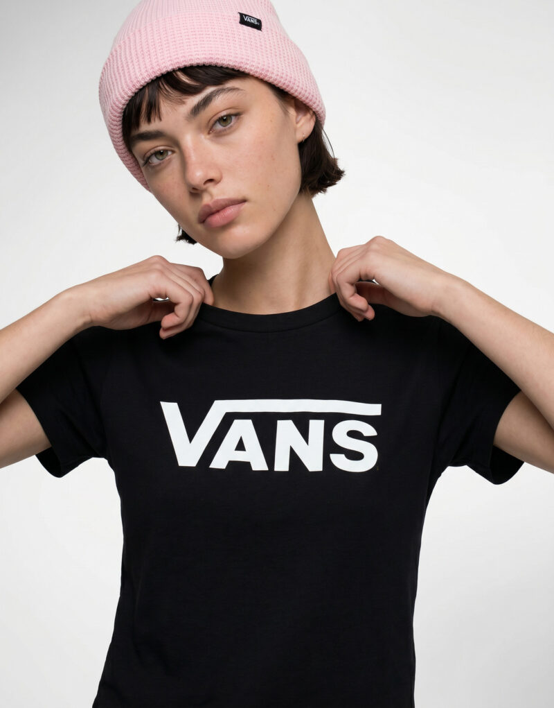 T-shirt Vans FLYING V CREW SS TEE Nero T-shirt maniche corte Donna - 5