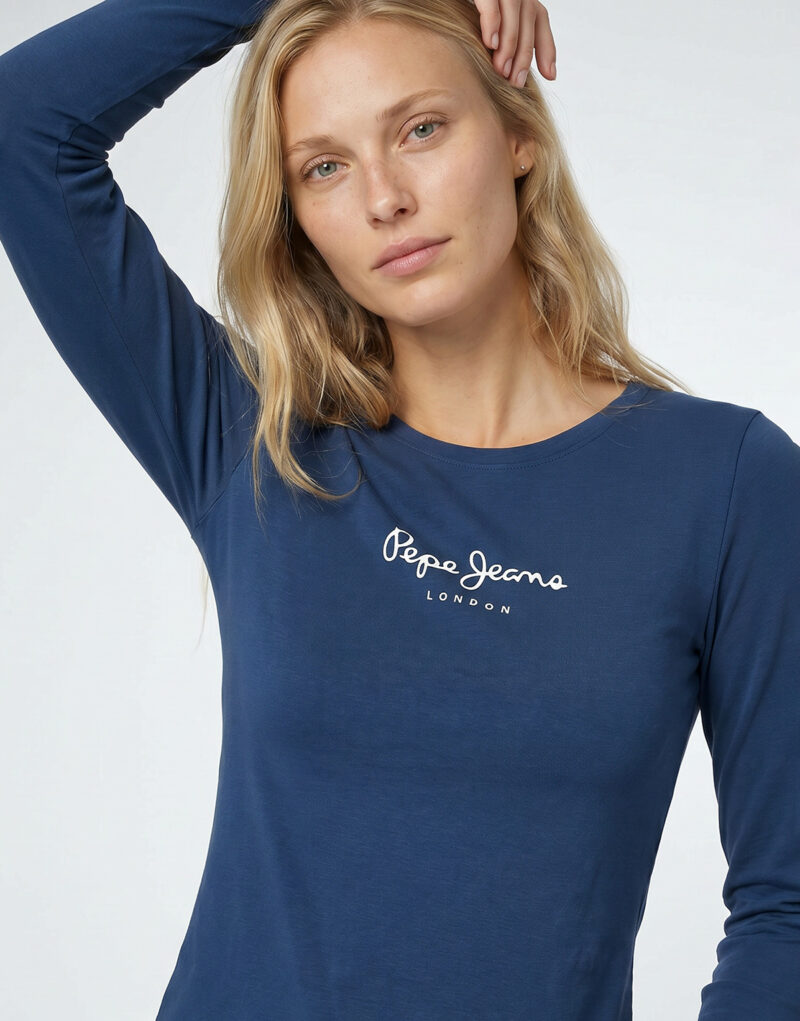 T-shirts a maniche lunghe Pepe jeans NEW VIRGINIA LS N Marine T-shirts a maniche lunghe Donna - 5