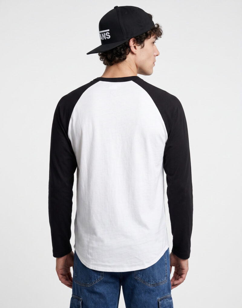 Vans CORE RAGLAN LS TEE Bianco T-shirts a maniche lunghe Uomo - 4