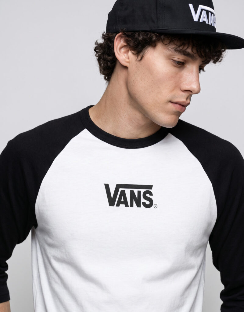 Vans CORE RAGLAN LS TEE Bianco T-shirts a maniche lunghe Uomo - 5