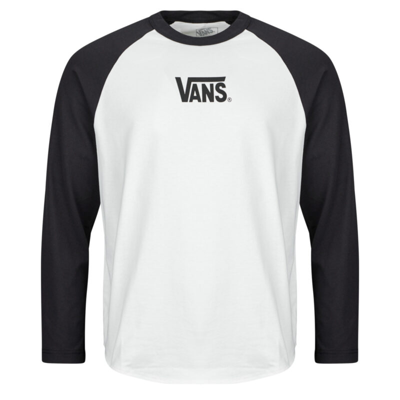 Vans CORE RAGLAN LS TEE Bianco T-shirts a maniche lunghe Uomo - 1