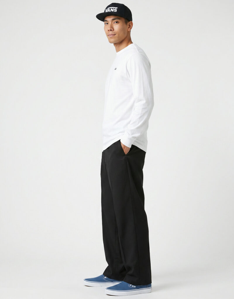 Vans LEFT CHEST II LOOSE LS TEE Bianco T-shirts a maniche lunghe Uomo - 3